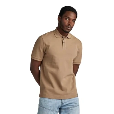 Abbildung von G STAR RAW Herren Essential Poloshirt, Beige (safari D22783 D287 B444), M