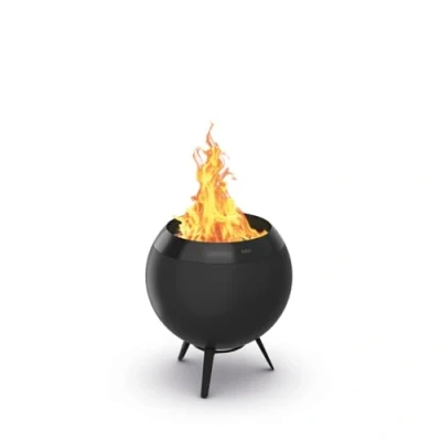 Abbildung von MOON 45 all black Feuerkorb mit niedrigem Fuß