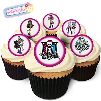 Abbildung von 24 Wunderschöne essbare Kuchendekorationen: Monster High