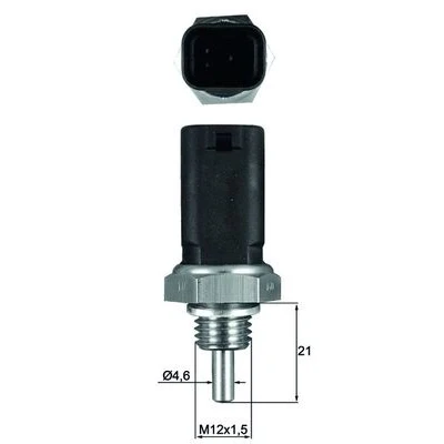 Abbildung von MAHLE ORIGINAL TSE 11 Kühlmitteltemperatursensor mit Dichtung RENAULT: TWINGO 1, CLIO 2, MEGANE 2 Coupe Cabriolet, DACIA: Logan I MCV, Sandero