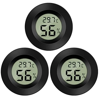 Abbildung von Thlevel Digital Hygrometer Thermometer Mini Temperatur Luftfeuchtigkeitsmesser für Innenraum Gewächshaus Wohnzimmer 3 Stücke