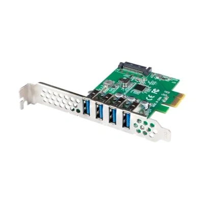 Abbildung von LANBERG PCI Express X1 Karte bei 4X USB A 3.1 Gen1 Niedrigprofil