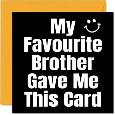 Abbildung von Lustige Geburtstagskarten für Schwester Mein Lieblingsbruder Witz Happy Karte vom Bruder, Banter Geburtstagsgeschenke, 145 mm x Humor Geschwister Bro Sis Grußkarten Geschenk