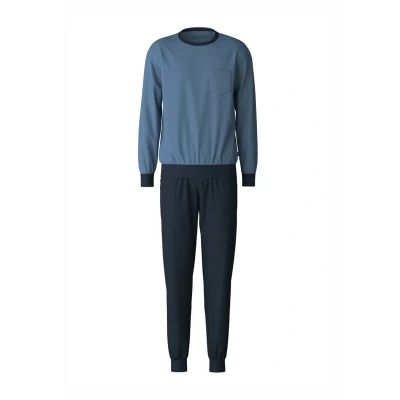 Abbildung von Calida Essentials BÜNDCHEN Nachtwäsche Set, Herren, Größe: Small, Coronet blue