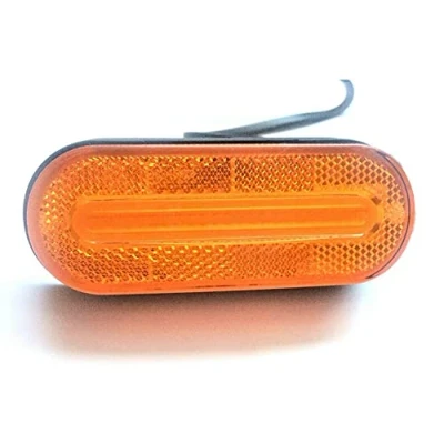 Abbildung von MelTruck® Gelbe LED Umrissleuchte Begrenzungsleuchte 12V 24V E9 mit Reflektor für LKW Anhänger