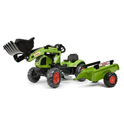 Abbildung von Falk 2040AM Bagger Tret Baggerlader Claas Axion 410, Pedalbaggerlader Großartiges Outdoor Spielzeug für Kinder von 24 Monaten bis 2 Jahren. Robust, sicher und motorisch fördernd