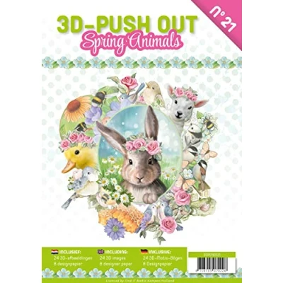Abbildung von 3D Push Out boek 21 Spring Animals