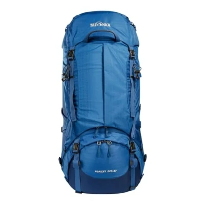 Abbildung von Tatonka Yukon 50+10 Trekkingrucksack mit Frontzugriff, verstellbarem Rückensystem, extra Bodenfach, Regenhülle und 60 Liter Volumen, Blau