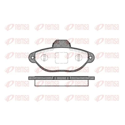 Abbildung von REMSA 0414.20 Bremsbelagsatz Vorderachse mit Klebefolie Zubehör FIAT: Punto II Schrägheck, Seicento / 600 LANCIA: Y