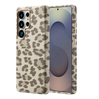 Abbildung von Samsung Galaxy S25 Ultra Hülle MagSafe Kunstleder Selencia Backcover Handyhülle Beige