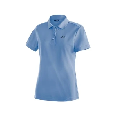 Abbildung von Maier Sports Ulrike, Damen Poloshirt, Leichtes Piqué Funktionspoloshirt für Wandern und Freizeit, dryprotec Technologie, Atmungsaktiv, NFC Chip einfaches Recycling, Hellblau, 38
