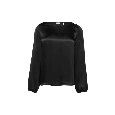 Abbildung von s.Oliver BLACK LABEL Satiniertes Blusenshirt aus Viskose schwarz 34