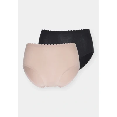 Abbildung von DIM Touch EASY Brief Waist 2 PACK Slip, Damen, Größe: 42/44, New skin/noir