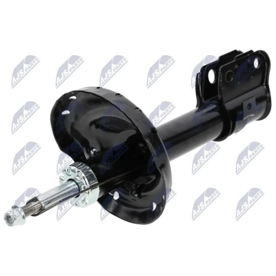 Abbildung von NTY A SB 015 Stoßdämpfer Vorderachse links Gasdruck Zweirohr Federbein oben Stift, unten Schelle SUBARU: Outback III (BL, BP) 2.5 AWD, 3.0 AWD