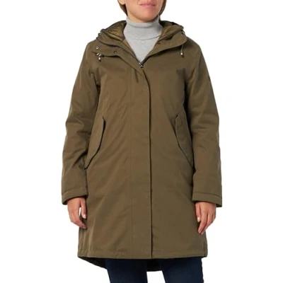 Abbildung von camel active Wetterfester Wintermantel, Damen, Größe: 42, Dark khaki