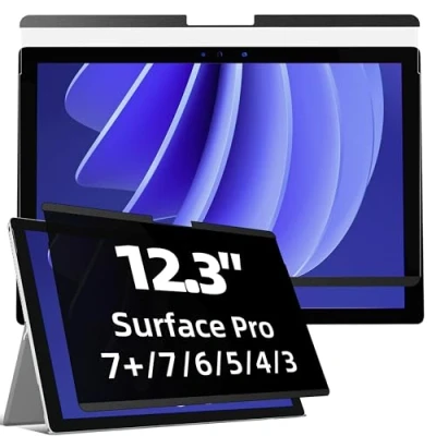 Abbildung von Magnetischer Blickschutzfilter für Microsoft Surface Pro 7/6/5/4 (12.3&quot;), Entfernbare Displayschutzfilter, Anti Blaulicht Sichtschutzfolie 7/6/5/4, 12,3 Zoll Privacy Screen Protector
