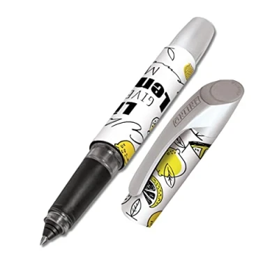 Abbildung von Online Tintenpatronen Rollerball Campus Lemon, für Rechtshänder und Linkshänder, ergonomisches Griffstück, Roller Ball, Standard Tintenpatronen, inkl. Kombipatrone blau, 1 Stück (1er Pack)