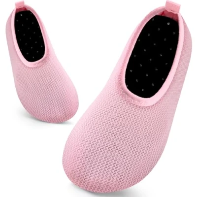 Abbildung von Badeschuhe Kinder Schwimmschuhe Wasserschuhe Schnell Trocknend Strandschuhe Aquaschuhe für Mädchen Baby Beach Pool(817 Pink,28/29 EU)