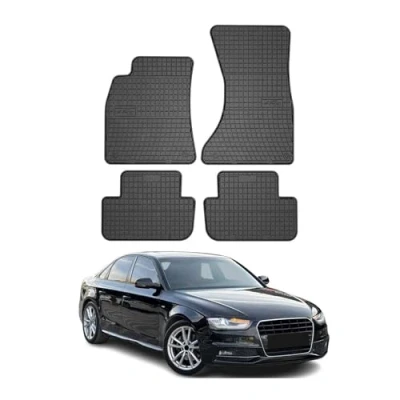 Abbildung von OMAC Gummi Fußmatten kompatibel mit Audi A4 Limo Avant Allroad B8 2007 2016 Schwarz 4X