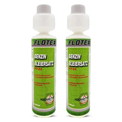 Abbildung von Flotex Benzin Bleiersatz, 2 x 250ml Additiv für ältere Benzinmotoren gegen Leistungsabfall und Motorschäden