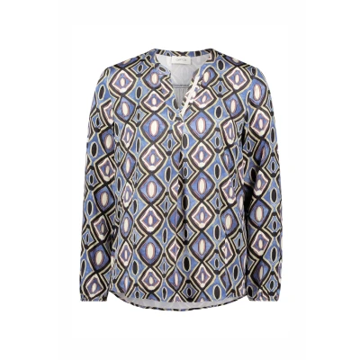 Abbildung von Cartoon Bluse, Damen, Größe: 34, Braun blau