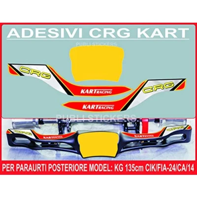 Abbildung von Aufkleber für Stoßfänger CRG Kart Racing Decals Spoiler Rear Model kg 135cm CIK/FIA 24/CA/14
