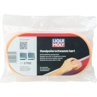 Abbildung von LIQUI MOLY Lackpflege Handpolierschwamm hart, Art. Nr. 21782 I 2 Polierpads zur leichten Handverarbeitung &amp; Verstärkung von Schleifpolituren Fester Polierschwamm aus feinporigem Schaumstoff 10cm ?