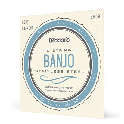 Abbildung von D&#039;Addario EJS60 Banjo 5 Saiter Satz Loop End/Light