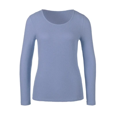 Abbildung von Lascana Langarm Langarmshirt, Damen, Größe: 32/34, Hellblau