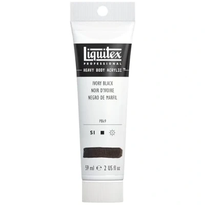 Abbildung von Liquitex 1045244 Professional Heavy Body Acrylfarbe in Künstlerqualität mit ausgezeichneter Lichtechtheit buttriger Konsistenz, 59ml Tube Elfenbeinschwarz