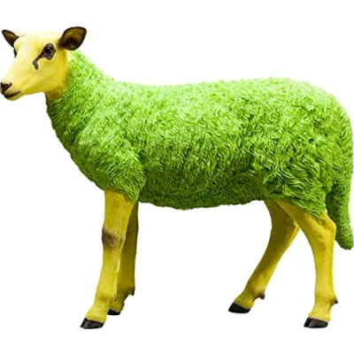 Abbildung von Kare Design Deko Figur Sheep, Grün, Objekt, Schaf Motiv, 60x21x49 cm (H/B/T)
