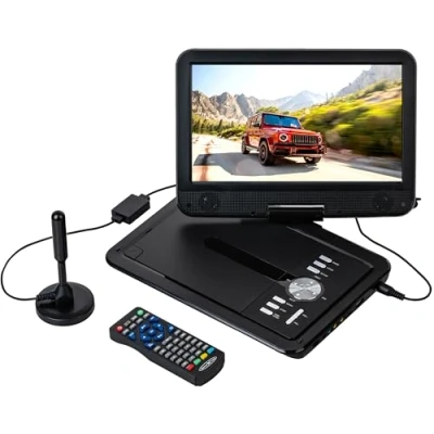 Abbildung von Reflexion DVD1025 Portabler DVD Player (DVB T2 HD Tuner, integrierter Akku, 12V Auto Adpater, PVR Aufzeichnung)