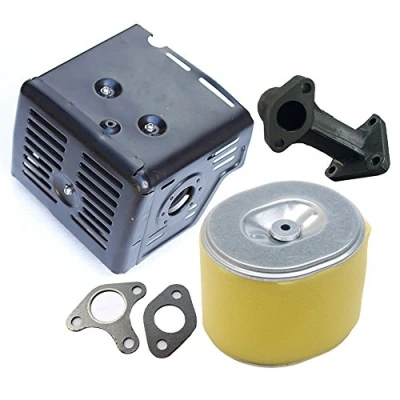 Abbildung von OxoxO Schalldämpfer Auspuff Versammlung, mit und Luftfilter Compatible with Honda 11HP 13HP GX340 GX390 Motoren/Motoren