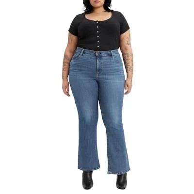 Abbildung von Levi&#039;s plus 726 HIGH RISE Flare Flared Jeans, Damen, Größe: 54x32, Blue wave mid
