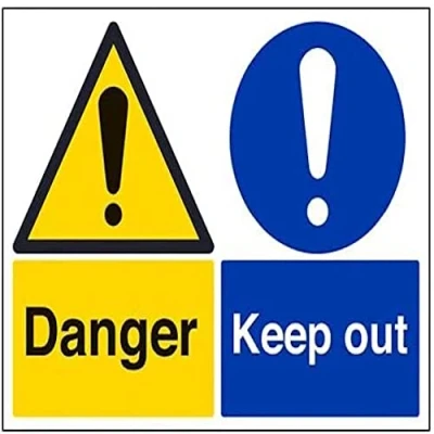 Abbildung von VSafety „Danger Keep Out Schild Querformat 400 mm x 300 1 starrer Kunststoff