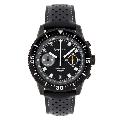 Abbildung von Gigandet Herren Analog Japanisches Quarzwerk Uhr mit Leder Armband VNAG7/007