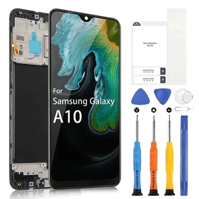 Abbildung von ARSSLY LCD Bildschirm für Samsung Galaxy A10 A105F A105G A105M 6,2 Zoll Display SM Touchscreen Digitizer Montage mit Werkzeugen (Schwarz Rahmen, Dual SIM)