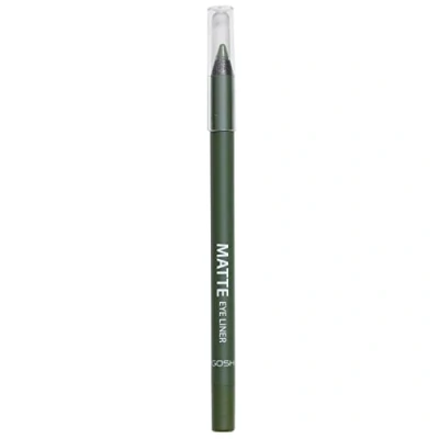 Abbildung von GOSH Matte Eyeliner in intensivem Schwarz I cremig weiche Textur für einfaches Auftragen hohe Deckkraft, ideal Smokey Eyes perfekt zu Maskara vegan &amp; parfümfrei 018 Olive Green