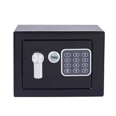 Abbildung von Yale YSV/170/DB2, Freistehender Safe, Schwarz, Zahlenschloss, 3,8 L, Stahl, Boden/Wand