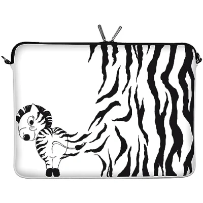 Abbildung von Digittrade LS111 15 Notebook Sleeve 39,1cm 15,4 Zoll Laptoptasche Zebra Neopren Schutzhuelle bis 39,6cm 15,6 wasserabweisend Anti Shock System Protection Case Neoprene