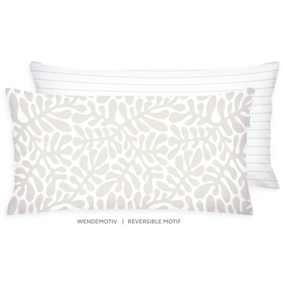 Abbildung von TOM TAILOR HOME Kissenhülle &quot;new bedroom, ORGANIC LEAVES, 40x40cm oder 40x80cm&quot;, (1 St.), mit farbigem Markenreißverschluss