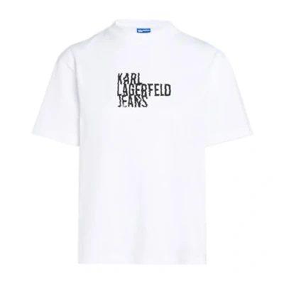 Abbildung von Karl Lagerfeld Jeans LOGO Tshirt print, Damen, Größe: Medium, White