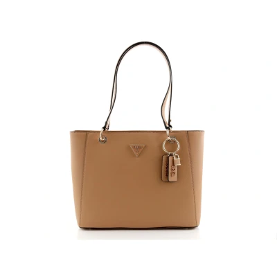 Abbildung von Guess Noelle tote bag beige Tasche damen umhängetasche