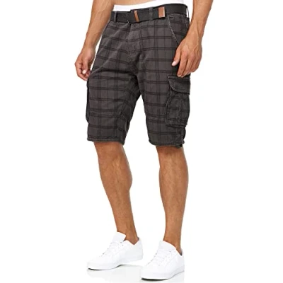 Abbildung von Indicode Jeans Monroe Shorts, Herren, Größe: Small, Raven check