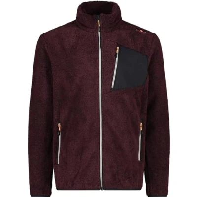 Abbildung von CMP MAN Jacket Fleecejacke, Herren, Größe: 54, Burgundy antracite