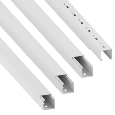 Abbildung von Habengut Kabelkanal (mit Montagelochung im Boden) 40x40 mm aus PVC, Farbe: Weiß, Länge 4 m (4 x 1 Länge)