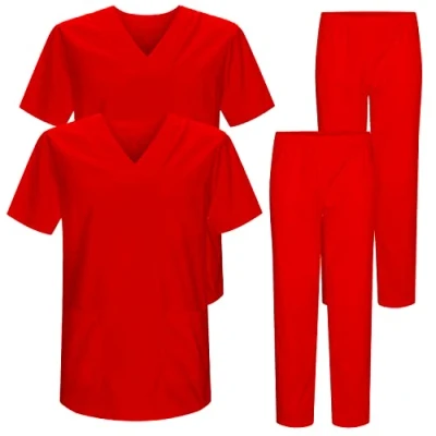 Abbildung von MISEMIYA Pack * 2 Pcs Unisex Schrubb Set Medizinische Uniform mit Oberteil und Hose ref.2 8178 X Small, Rot