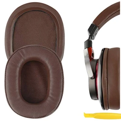 Abbildung von Geekria Earpad Replacement for ATH MSR7 MSR7NC MSR7BK MSR7GM M50 Headphones Ear Pad Cushion Cups Earpads Repair Parts (Brown)