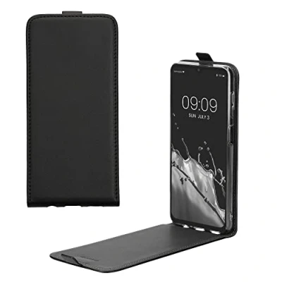 Abbildung von kwmobile Schutzhülle kompatibel mit Samsung Galaxy A13 5G Hülle Handy Flip Case Handyhülle Schwarz