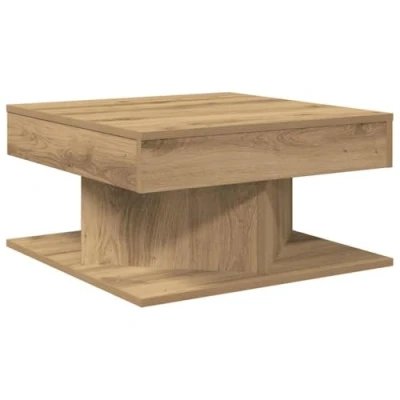 Abbildung von vidaXL Couchtisch Artisan Eiche 55x55x30 cm Holzwerkstoff, Beistelltisch, Wohnzimmertisch, Mitteltisch, Sofatisch, Kaffeetisch, Akzenttisch, Teetisch